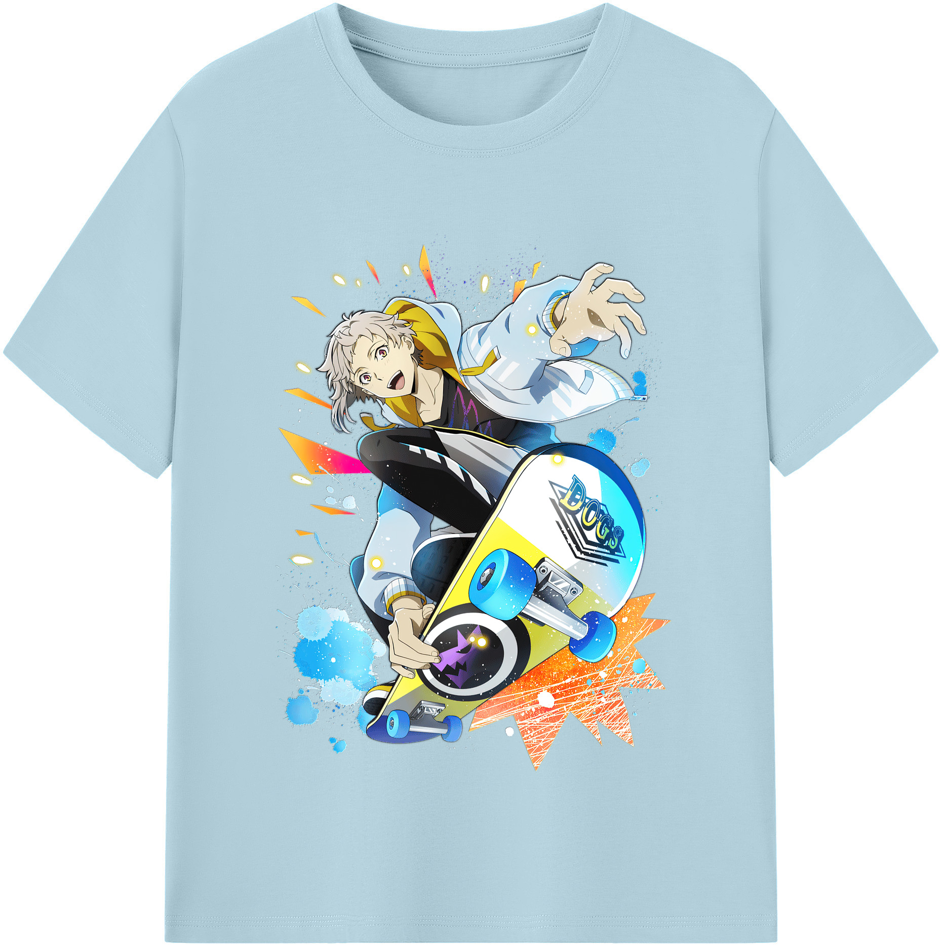 （画像用） 文豪ストレイドッグス Bungo Stray Dogs 綿100％半袖Tシャツ（フロントプリント）